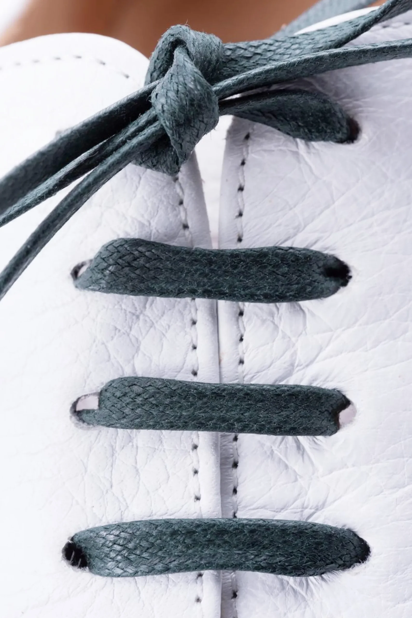 Round Dark Green Waxed Cotton Bootlaces