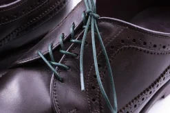 Round Dark Green Waxed Cotton Shoelaces