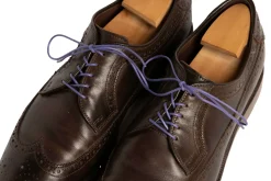 Round Dark Violet Waxed Cotton Shoelaces