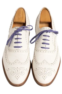 Round Dark Violet Waxed Cotton Shoelaces