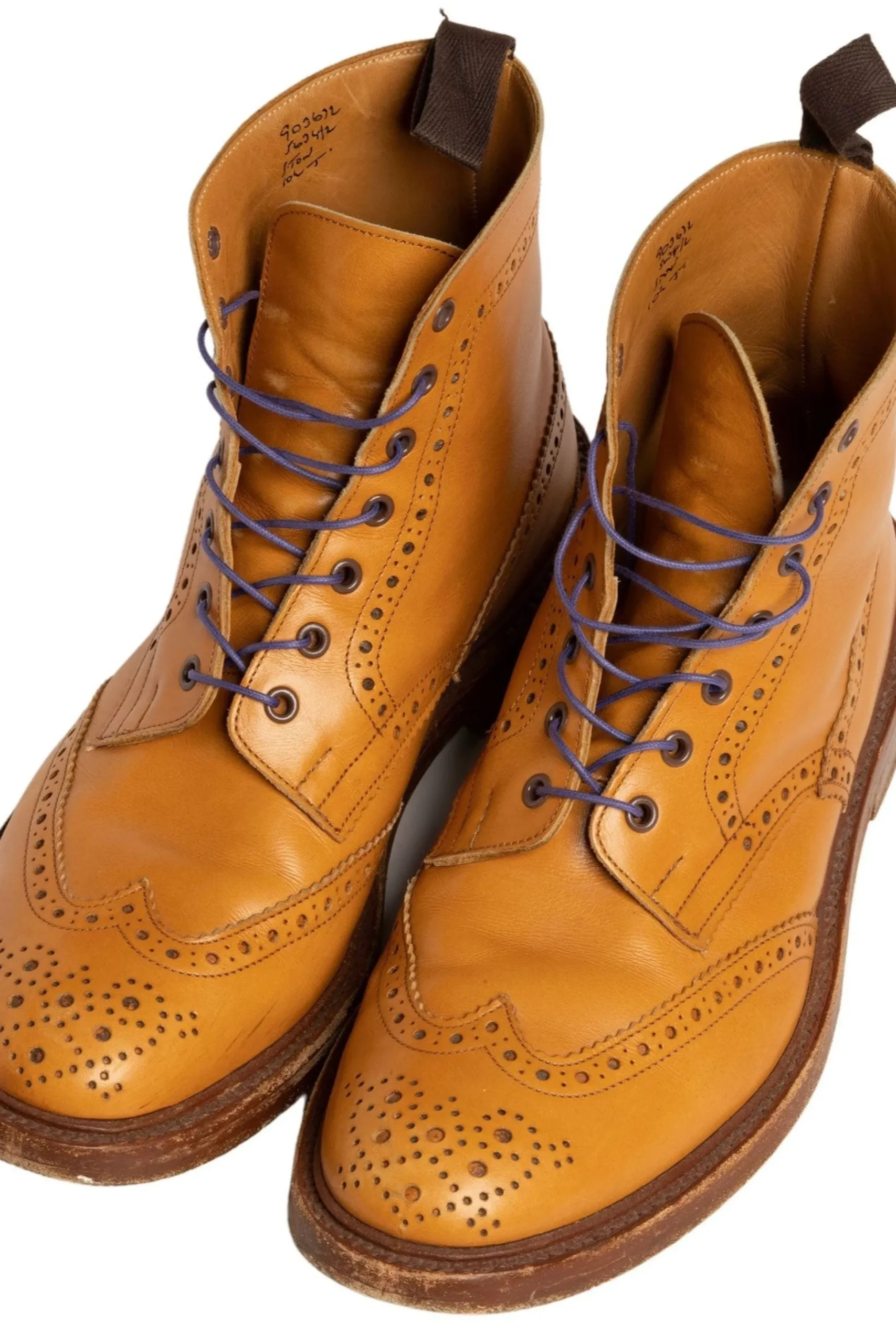 Round Dark Violet Waxed Cotton Bootlaces