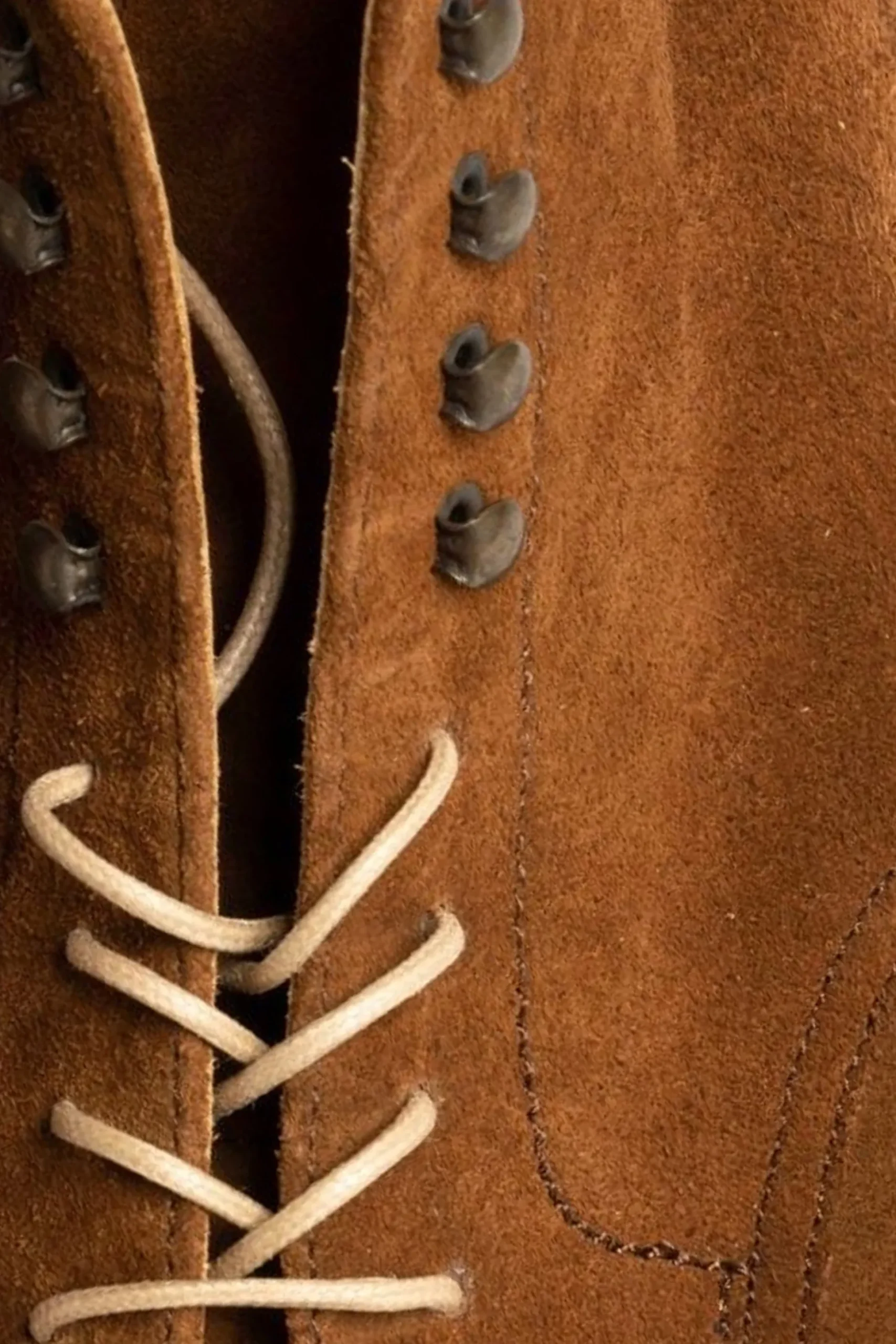 Round Intense Beige Waxed Cotton Shoelaces