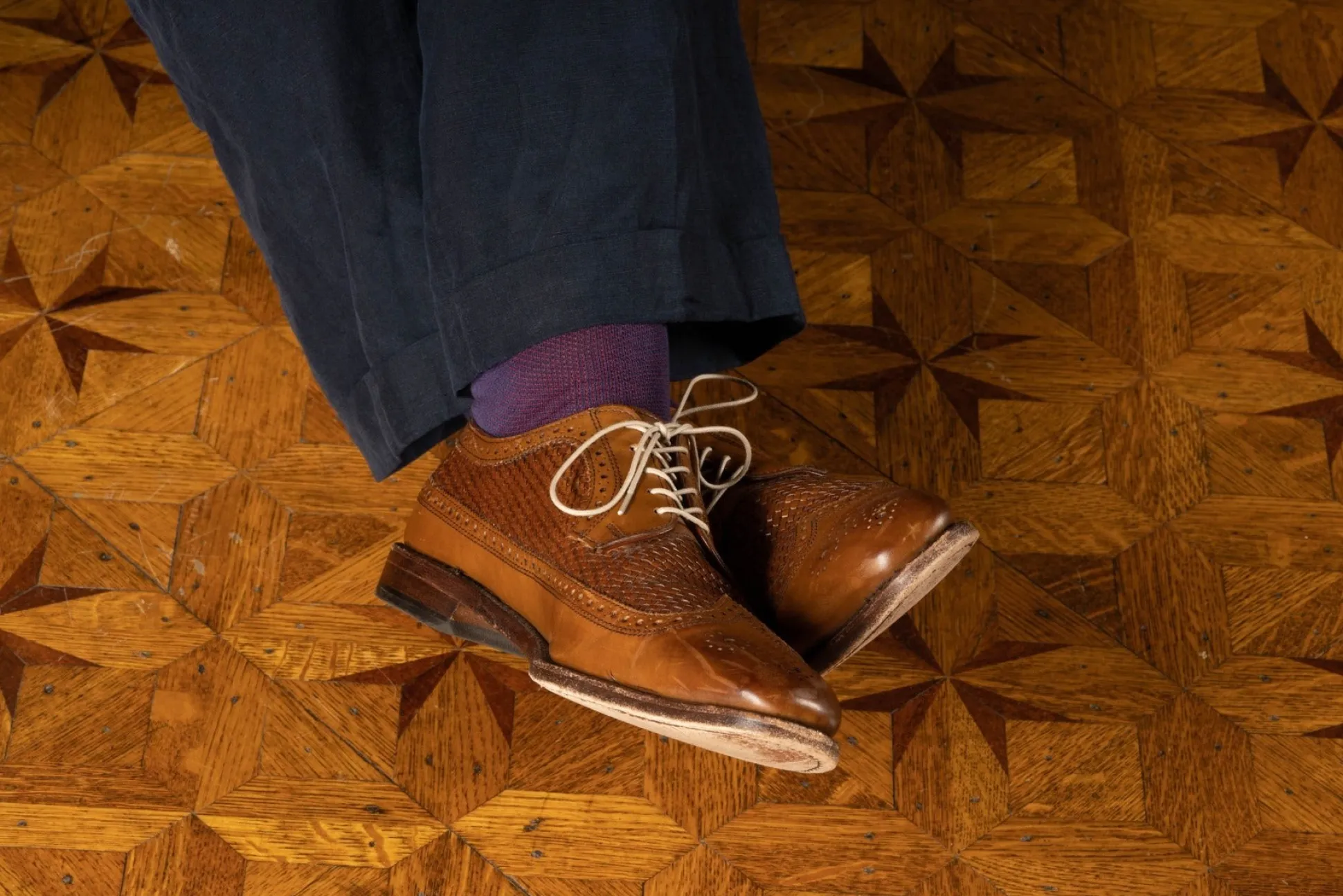 Round Intense Beige Waxed Cotton Shoelaces