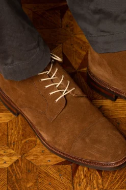 Round Intense Beige Waxed Cotton Shoelaces