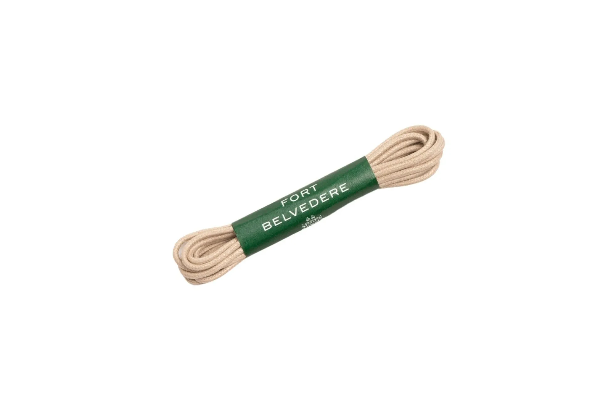 Round Intense Beige Waxed Cotton Bootlaces