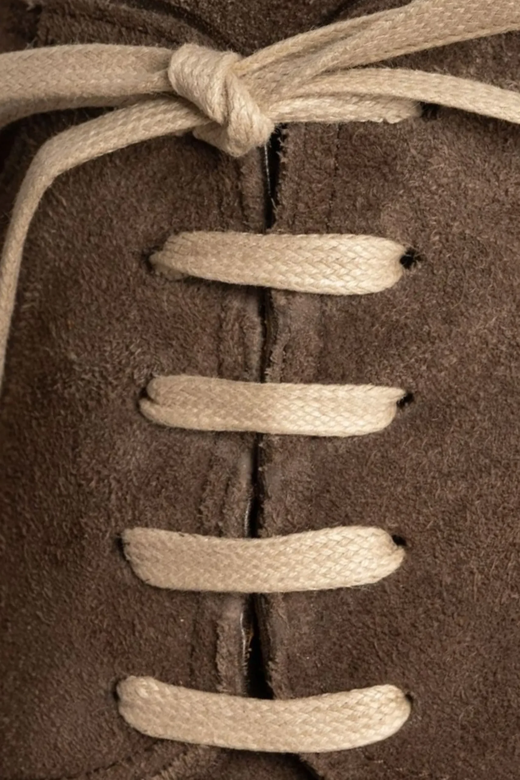 Round Intense Beige Waxed Cotton Bootlaces