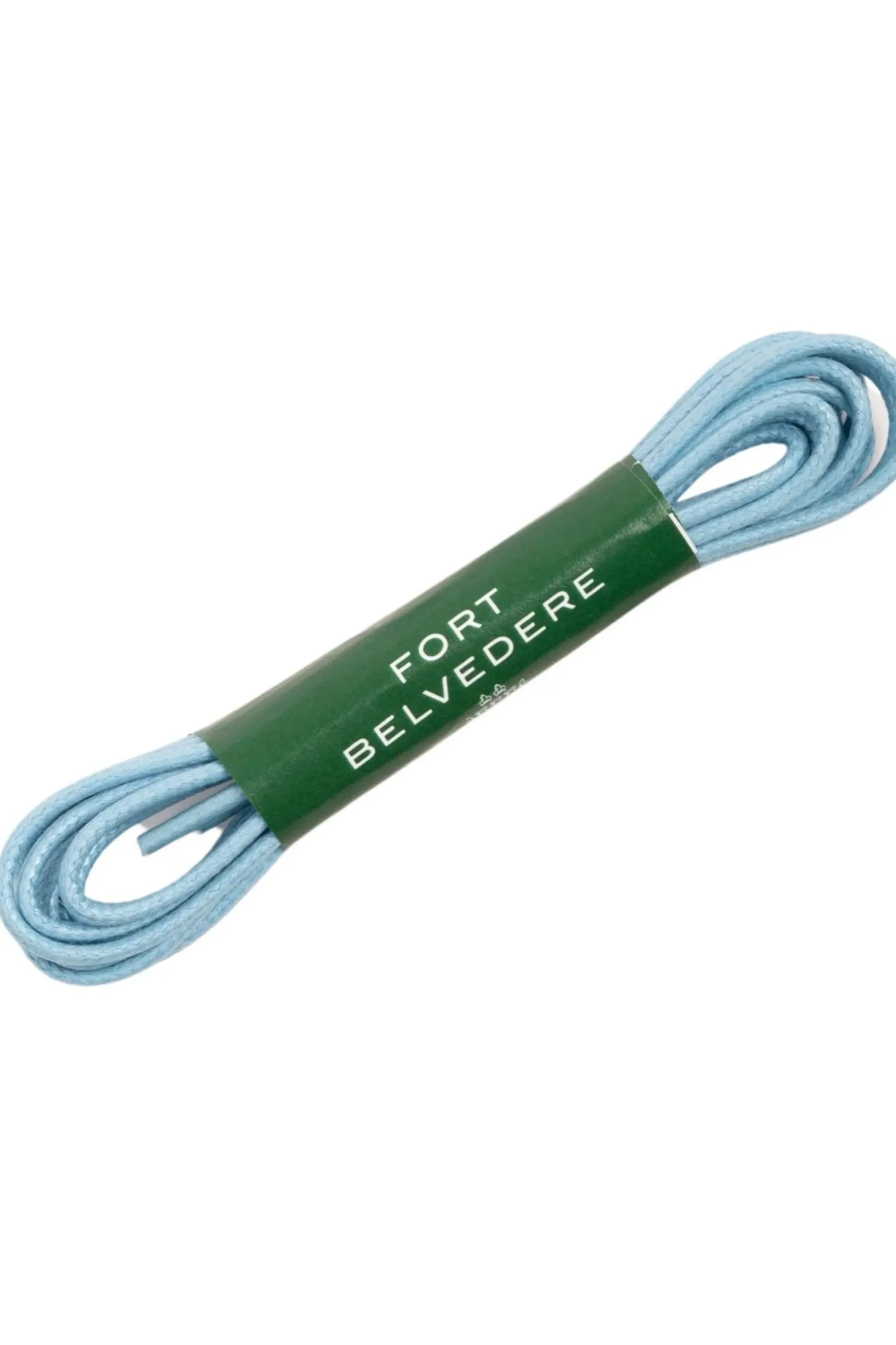 Round Light Blue Waxed Cotton Bootlaces