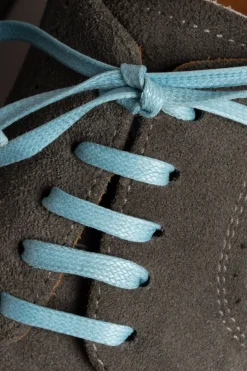 Round Light Blue Waxed Cotton Bootlaces