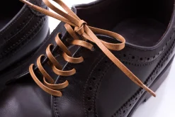 Round Light Brown Waxed Cotton Bootlaces