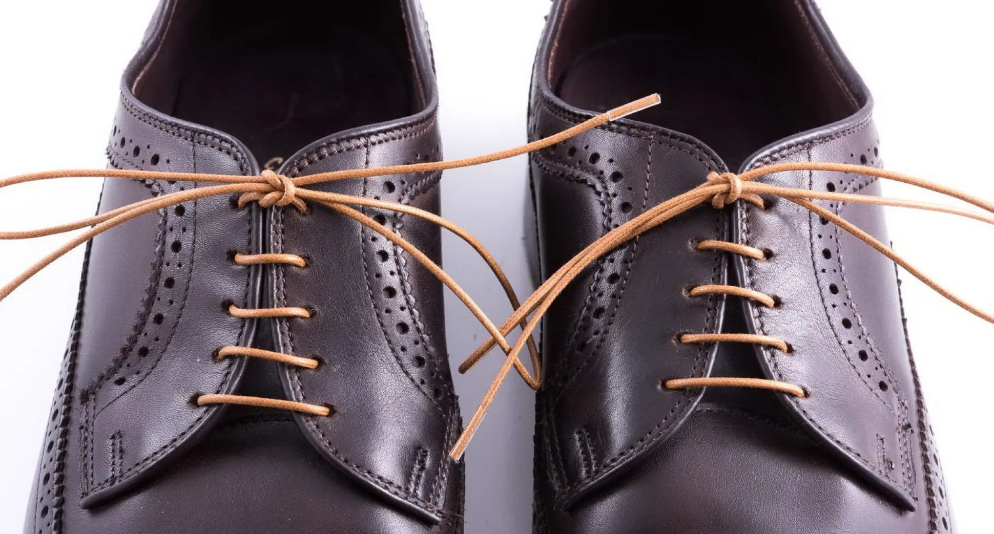 Round Light Brown Waxed Cotton Bootlaces