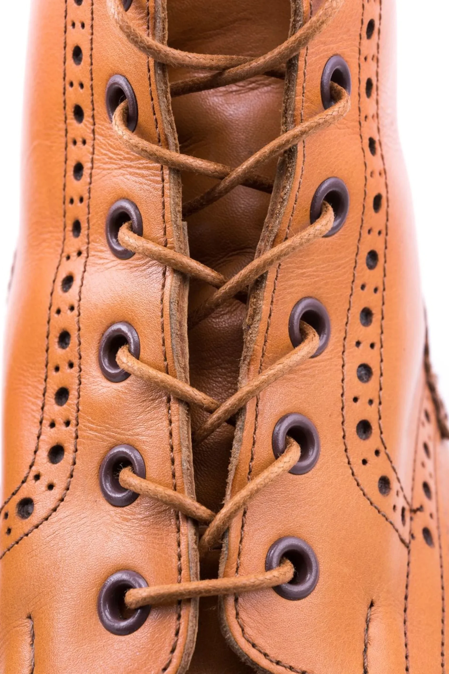 Round Light Brown Waxed Cotton Bootlaces