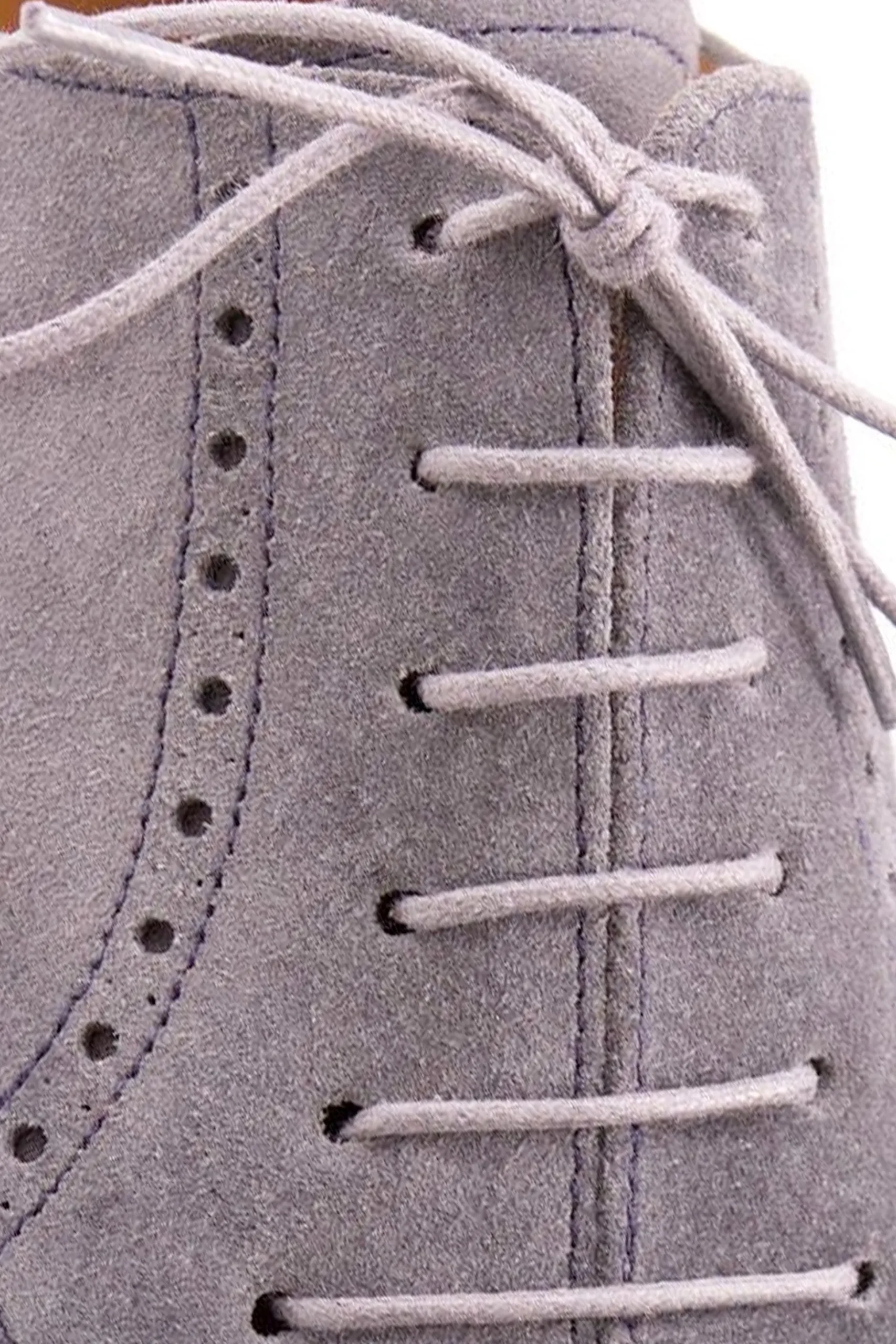 Round Light Gray Waxed Cotton Shoelaces