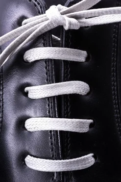 Round Light Gray Waxed Cotton Shoelaces
