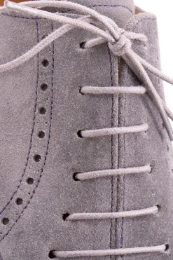 Round Light Gray Waxed Cotton Bootlaces