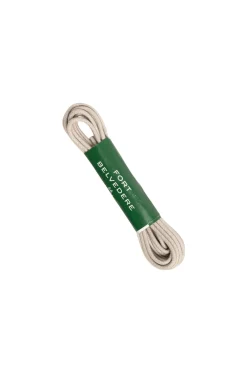 Round Medium Gray Waxed Cotton Shoelaces