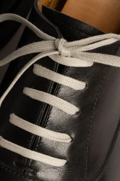 Round Medium Gray Waxed Cotton Shoelaces