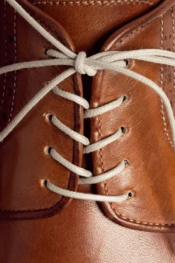 Round Medium Gray Waxed Cotton Shoelaces