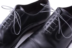 Round Mid Gray Waxed Cotton Shoelaces