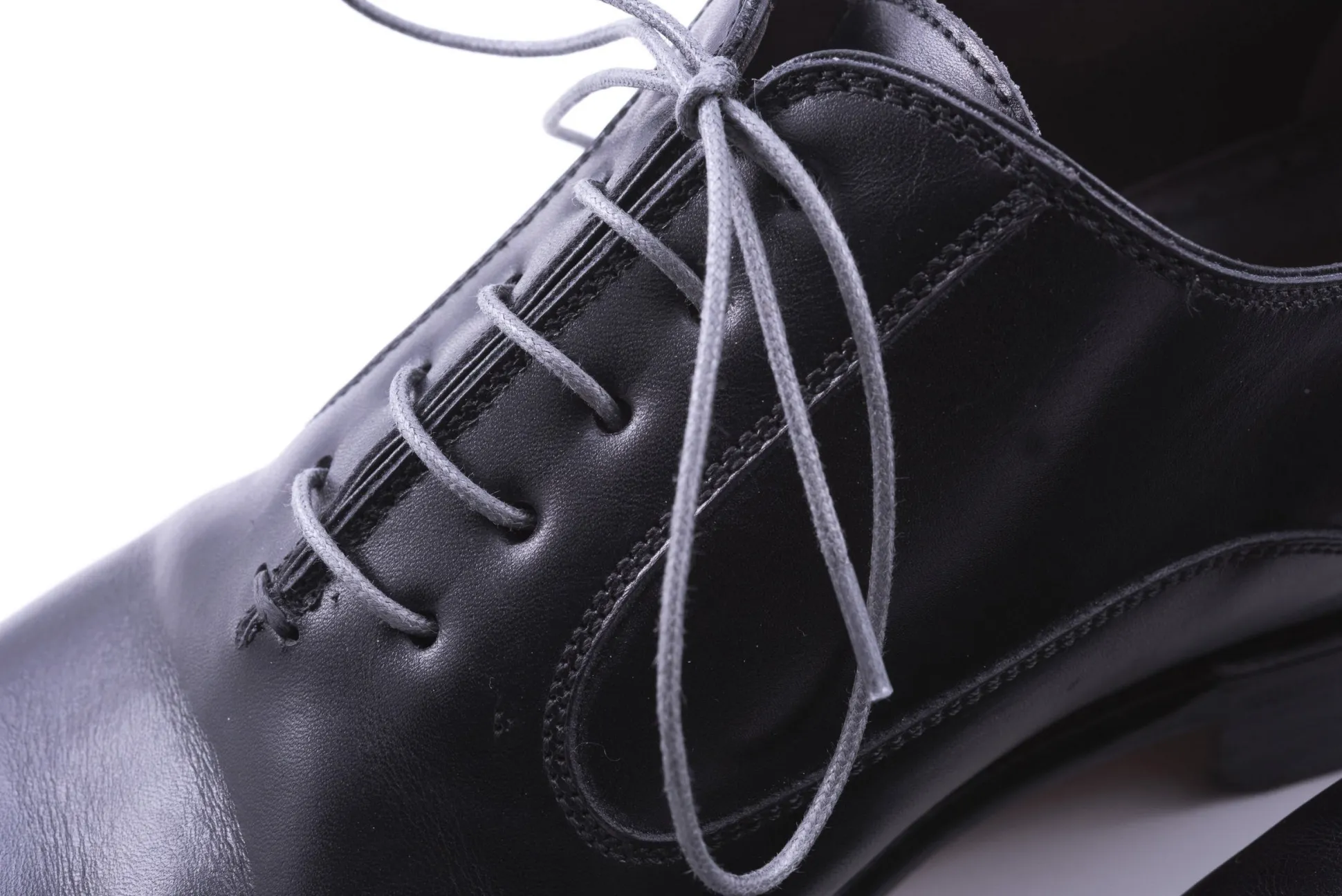 Round Mid Gray Waxed Cotton Shoelaces