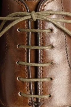 Round Military Green Waxed Cotton Shoelaces