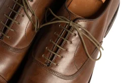 Round Military Green Waxed Cotton Shoelaces