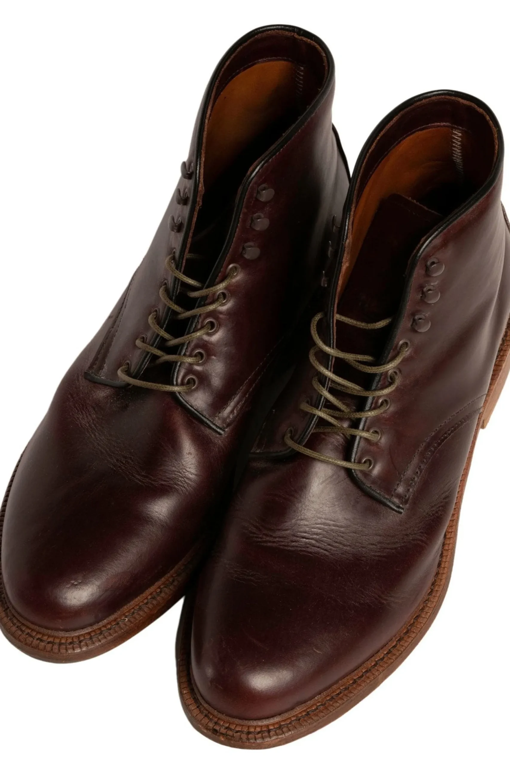 Round Military Green Waxed Cotton Shoelaces