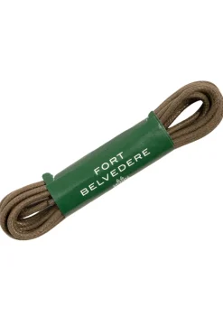 Round Military Green Waxed Cotton Shoelaces