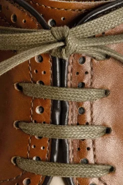 Round Military Green Waxed Cotton Bootlaces
