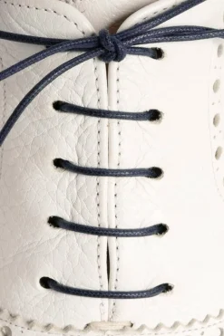Round Navy Waxed Cotton Bootlaces