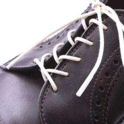Round Off White Waxed Cotton Bootlaces