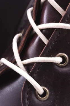 Round Off White Waxed Cotton Bootlaces