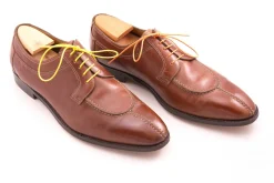 Round Orange Waxed Cotton Shoelaces
