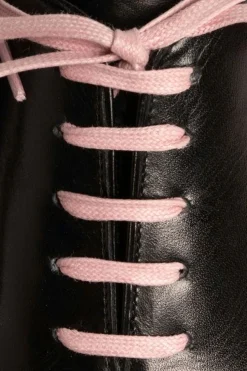 Round Pale Pink Waxed Cotton Bootlaces