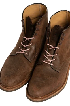 Round Pale Pink Waxed Cotton Bootlaces