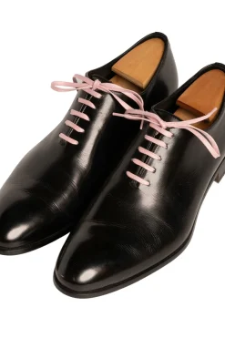 Round Pale Pink Waxed Cotton Bootlaces