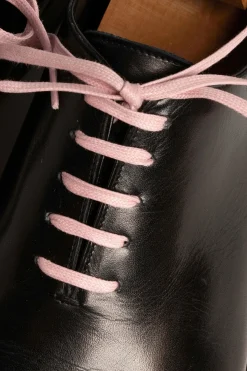 Round Pale Pink Waxed Cotton Bootlaces