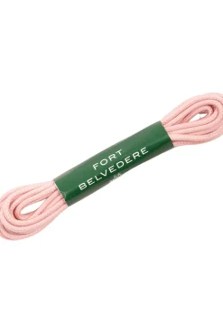 Round Pale Pink Waxed Cotton Shoelaces