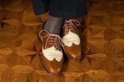 Round Pale Pink Waxed Cotton Shoelaces