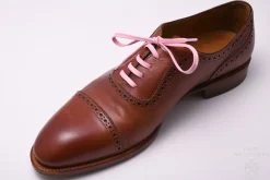 Round Pink Waxed Cotton Shoelaces