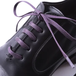 Round Purple Waxed Cotton Shoelaces