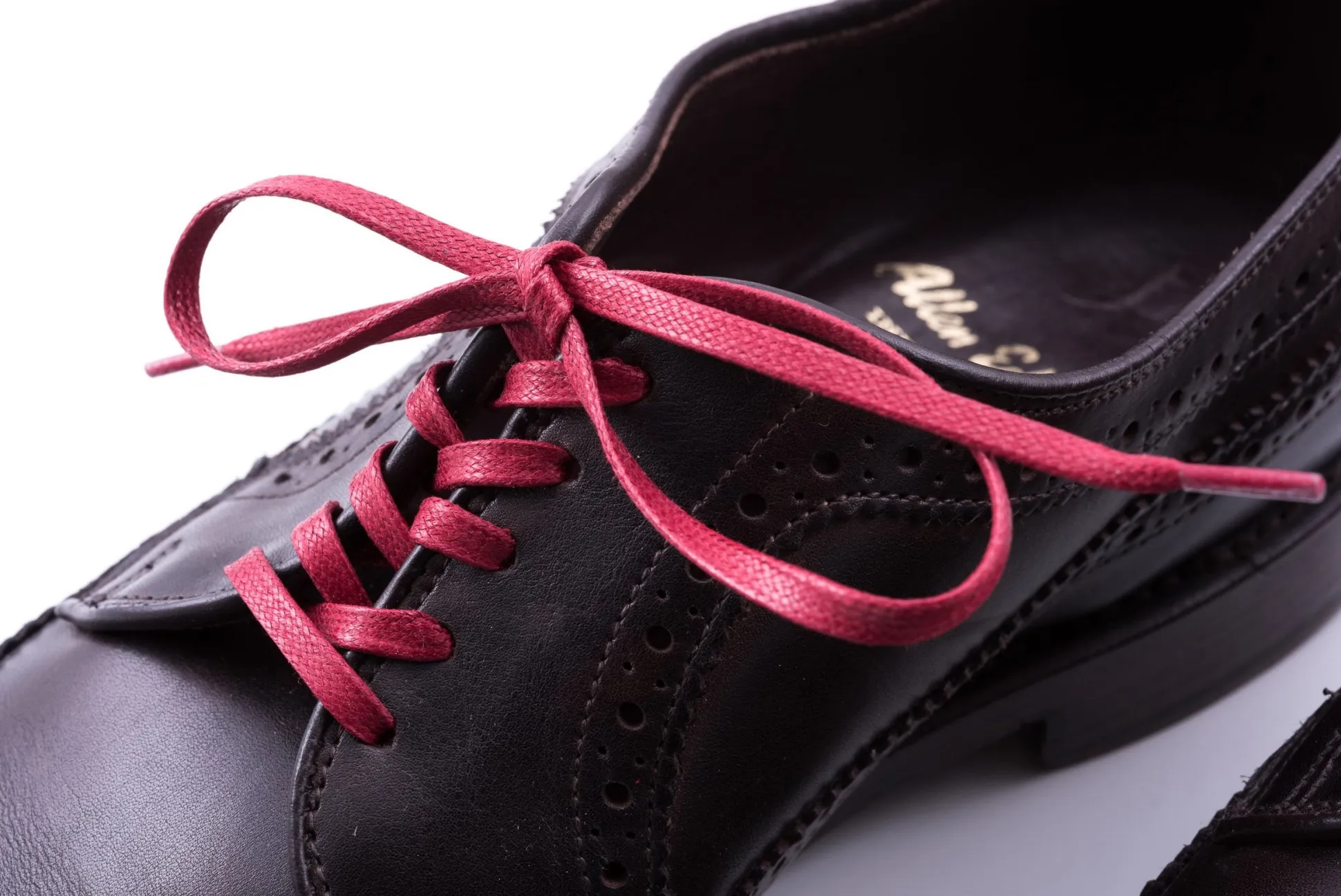 Round Red Waxed Cotton Bootlaces