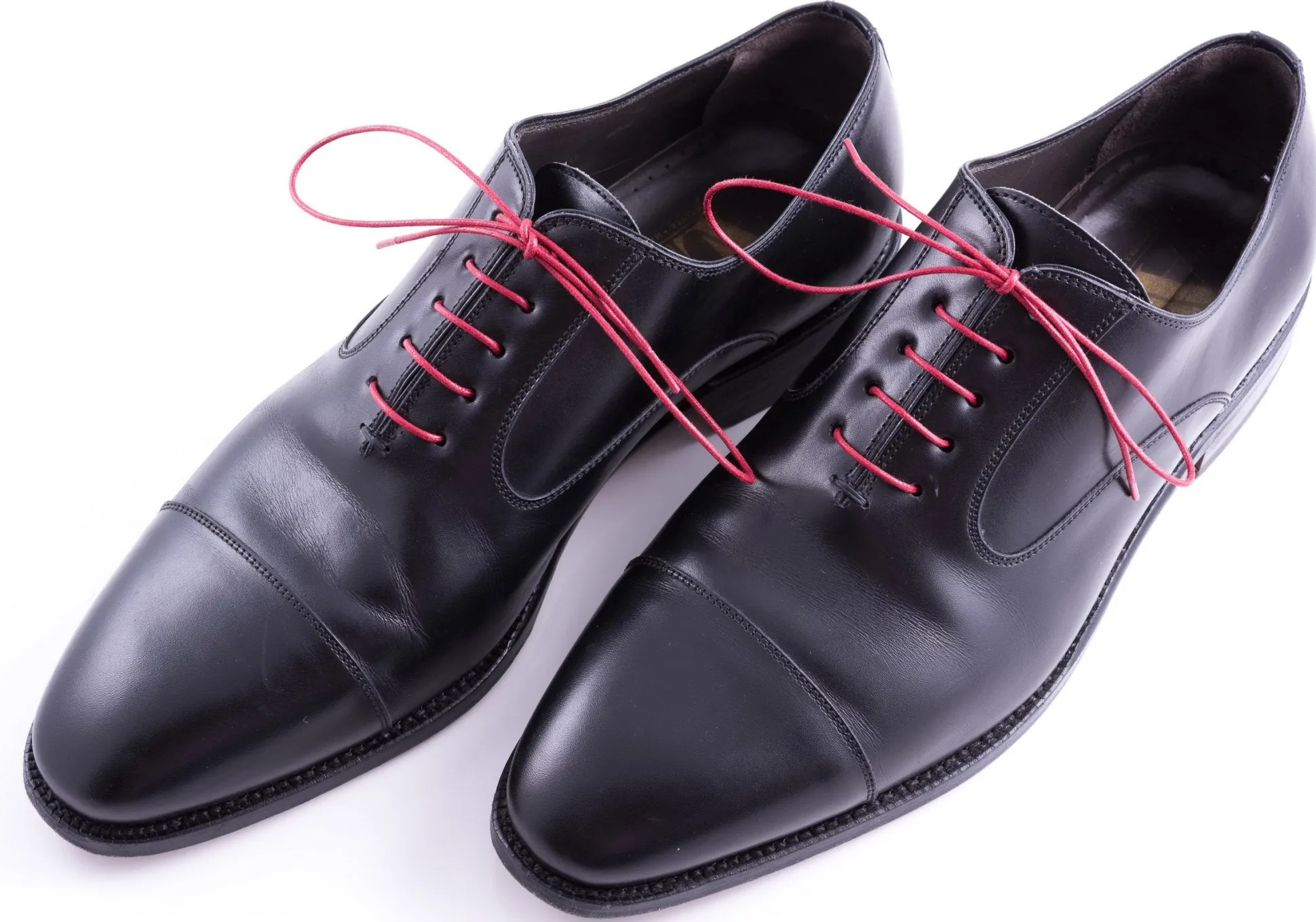 Round Red Waxed Cotton Bootlaces