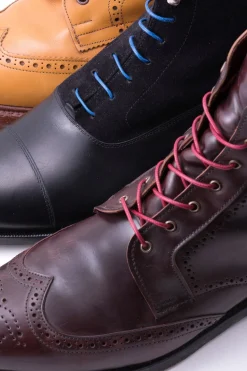 Round Red Waxed Cotton Shoelaces
