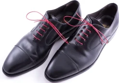 Round Red Waxed Cotton Shoelaces