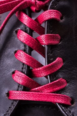 Round Red Waxed Cotton Shoelaces