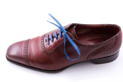 Round Royal Blue Waxed Cotton Bootlaces