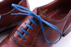 Round Royal Blue Waxed Cotton Bootlaces