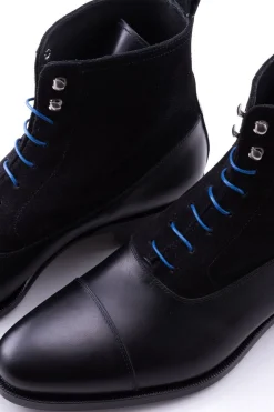 Round Royal Blue Waxed Cotton Bootlaces