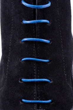 Round Royal Blue Waxed Cotton Bootlaces
