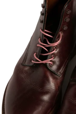 Round Vintage Pink Waxed Cotton Bootlaces